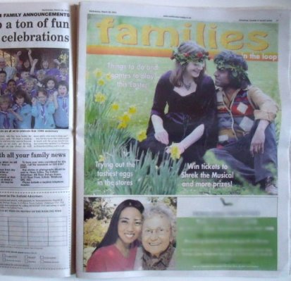 April Jonquil & Mani Navasothy in Enfield Gazette News March 2012