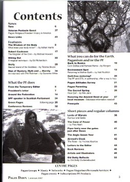Pagan Dawn autumn 2007 -No164- contents(art work by Mani Navasothy)