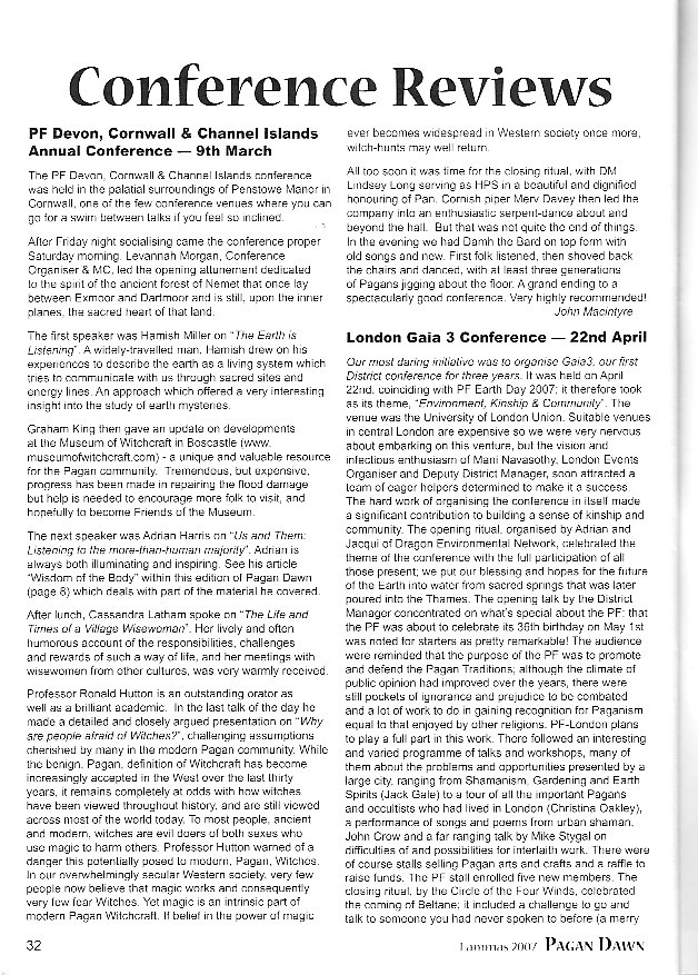 Pagan Dawn autumn 2007 -No164- p32- gaia3 convention