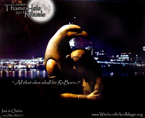 Tamesa London Circle presents `Thames-Isis' rituals.    Isis & Osiris (c) Mani Navasothy2013