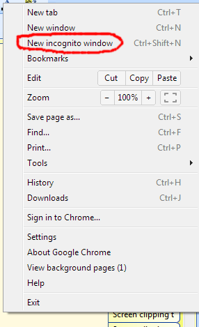 google tip4-new ingognito window in google browser