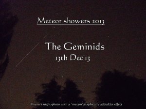 Geminids Meteor showers 13Dec13 (c) Mani Navasothy