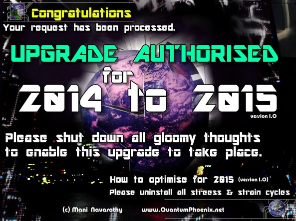 Congratulations. Upgrade to 2015 authorised!   (c) www.ManiNavasothy.com