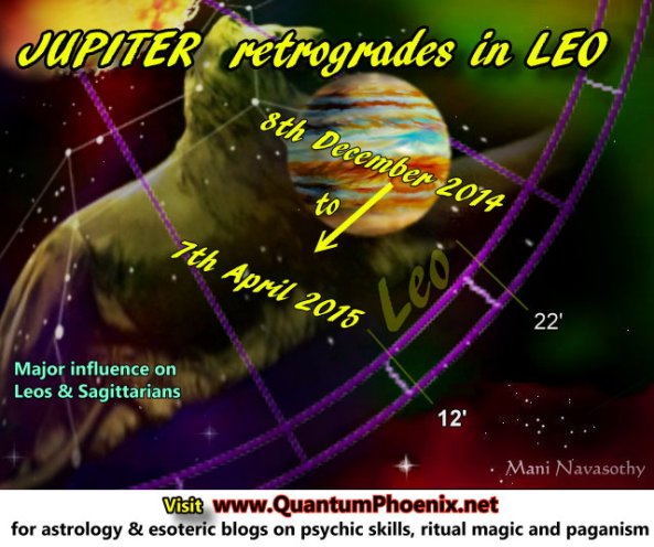 Jupiter retrograde 8dec2014 to 7April2015