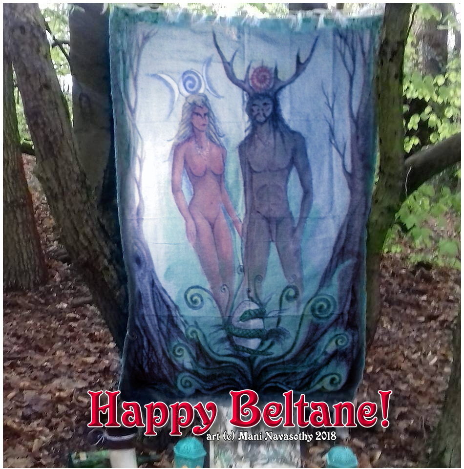 Happy Beltane - art by mani navasothy 2018
