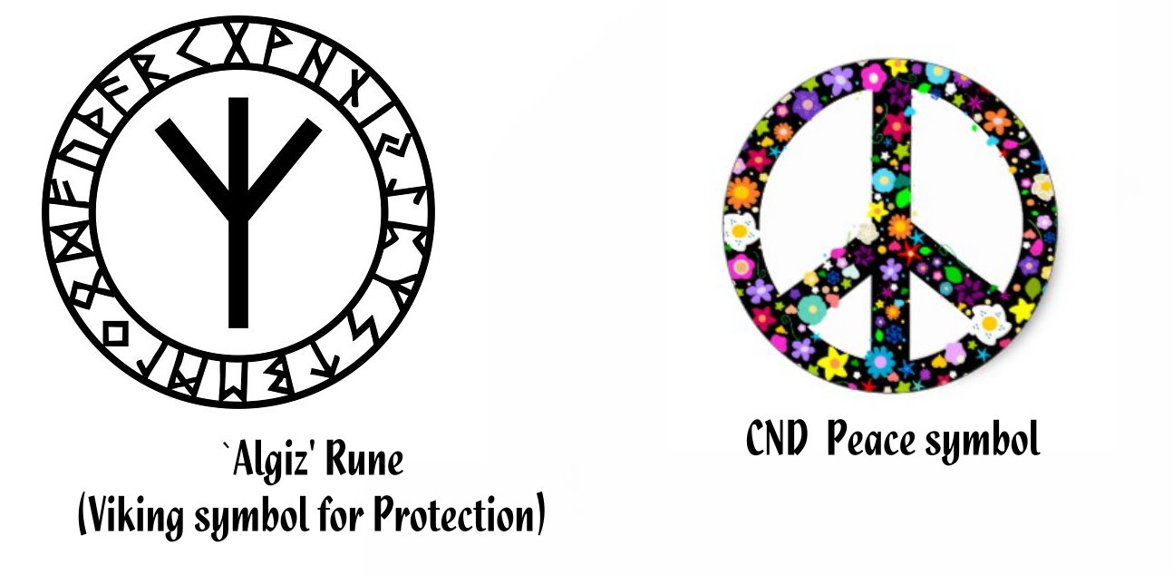 Algiz protection rune & CND peace symbol - Mani Navasothy QuantumPhoenix.jpg